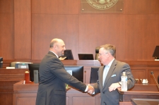 Brooke County Prosecutor Joe Barki receiving his award from U.S. Attorney Bill Powell Brooke County Prosecutor Joe Barki receiving his award from U.S. Attorney Bill Powell