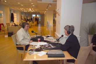 The Honorable Diane M. Stuart, Director, Office on Violence Against Women (OVW) discusses domestic violence with hosts at Talk Radio Row in New York City.