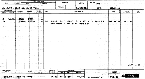 Mizell Bros Co. Invoice for Wes-Co Int'l Inc
