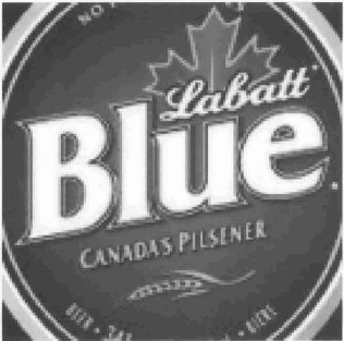 Exhibit A: Image of a Labatt Blue Canadas Pilsener beer bottle