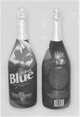 Exhibit C: Two bottles of Labatt Blue Pilsener