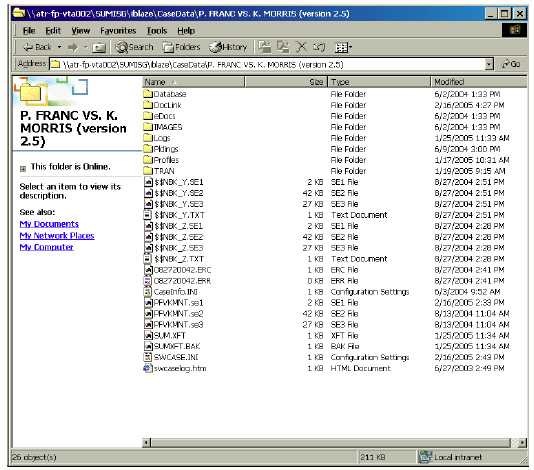 Summation Database Structure in Windows Explorer