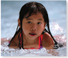 Little girl in water