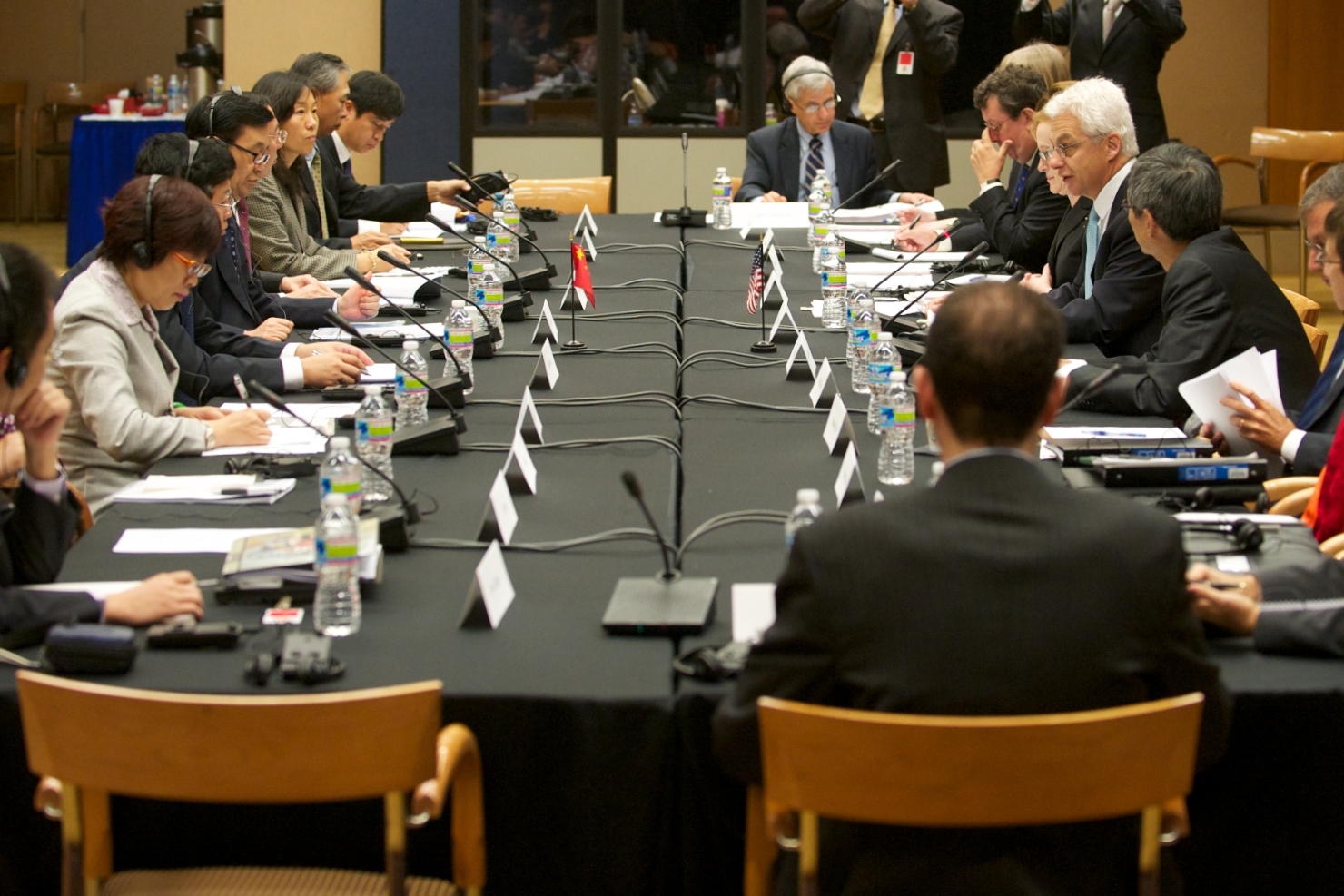 U.S. and Chinese officials at the high level joint dialogue between competition agencies in Washington, D.C.