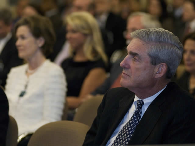 FBI Director Mueller, in the audience.