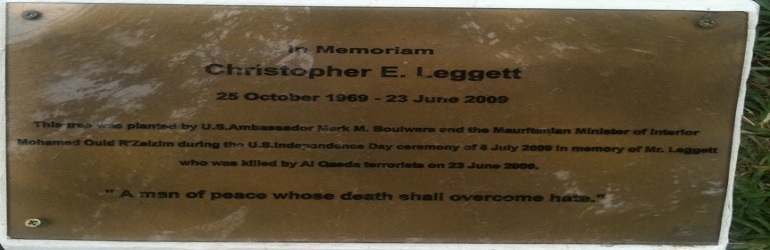 June 23, 2009. Nouakchott- Memorial for a teacher who was killed in Nouakchott, Mauritania.