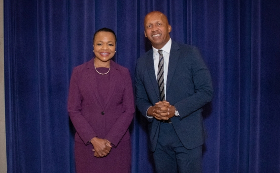 Assistant Attorney General for Civil Rights Kristen Clarke and Equal Justice Initiative Executive Director Bryan Stevenson.