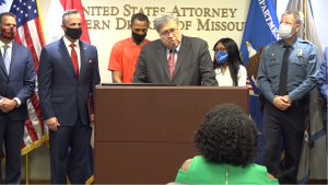 Attorney General Barr announced updates on Operation Legend during a press conference in Kansas City, Missouri