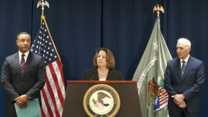 Photo of Deputy Attorney General Lisa Monaco from Lafarge Press Conference