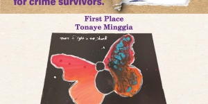 First Place - Tonaye Minggia - Photo of students artwork submitted for NCVRW