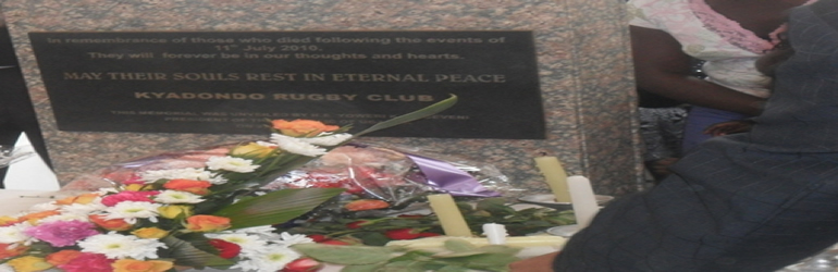 Kampala - Memorial for the victims of the World Cup Bombing in Kampala, Uganda on July 11, 2010