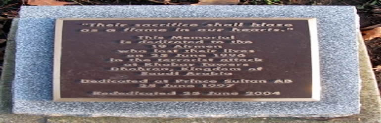 Khobar Towers - Memorial for the victims of the Khobar Towers Bombing in Dharhran, Saudi Arabia on June 25, 1996