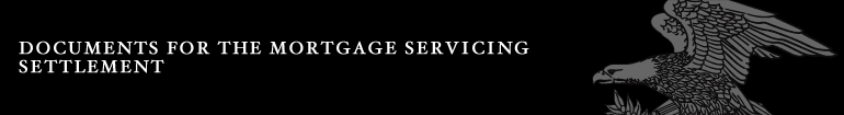 Documents for the Mortgage Servicing Settlement, March 9, 2012
