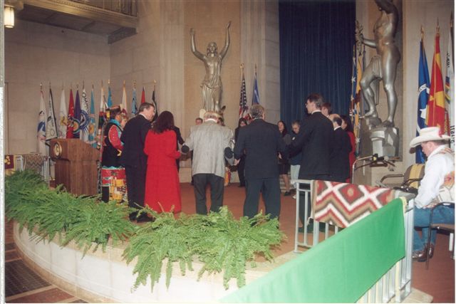Circle Dance with the 



                Former Attorney General, the National American Indian and Alaska Native 



                Heritage Month Planning Committee, the Red War Pony Singers, and 



                Friends