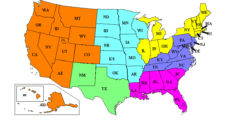 Graphical Map of the United States