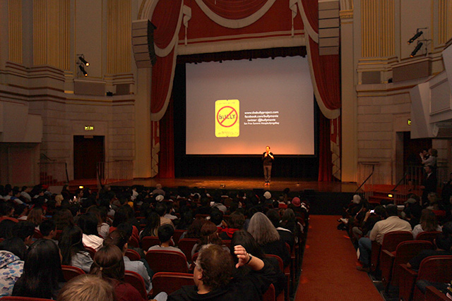 Bully Director and Producer Lee Hirsch introduces the film to 800 students