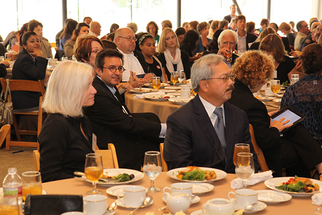U.S. Attorney Melinda Haag with Mayor Ed Lee