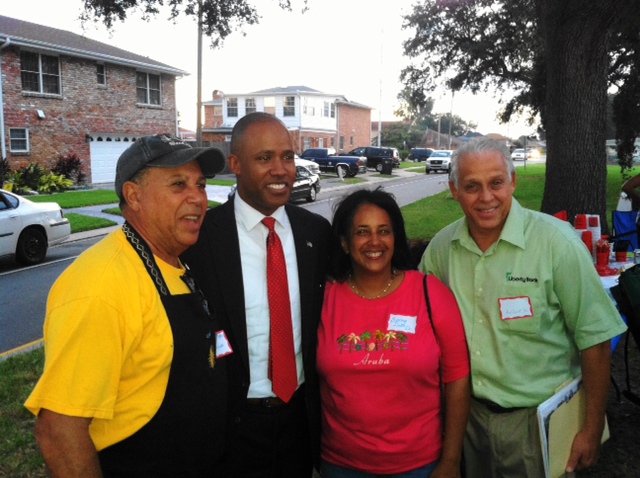 Mr. Aaron Daste, Dr. Gail Armant Lemelle, US Attny Polite, and Mr. Aaron McDonald at Night Out On Crime event in New Orleans, Louisisana.