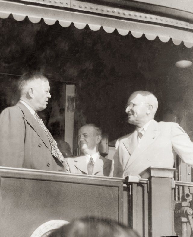 U.S. Attorney Sam M. Wear meets President Harry S. Truman