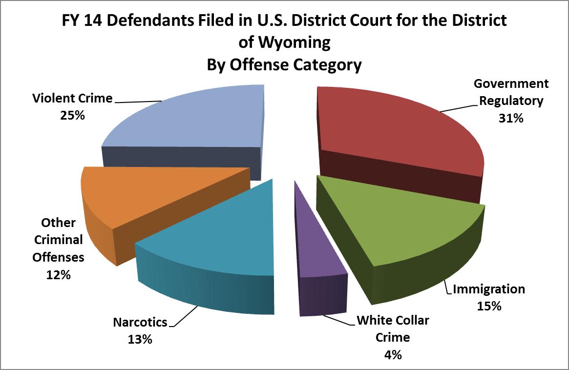 FY 2014 Defendants Filed by Offense Category