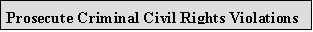 Prosecute Criminal Civil Rights Violations