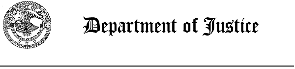 U.S. Department of Justice Seal and Letterhead