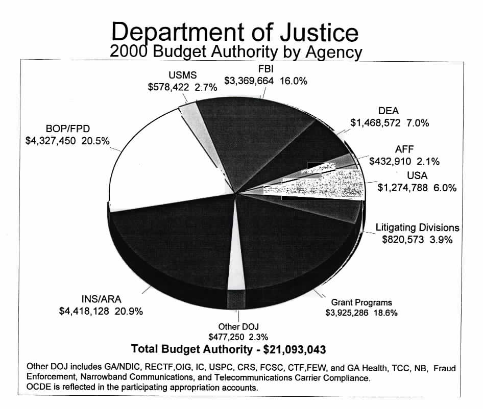 Total 2000 Budget Authority by Agency
