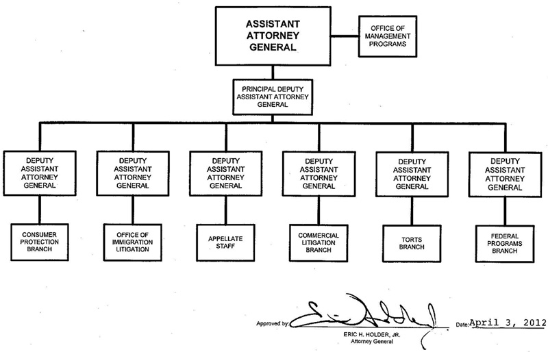 Civil Division Organization Chart