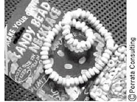 Photograph of a popular candy necklace.
