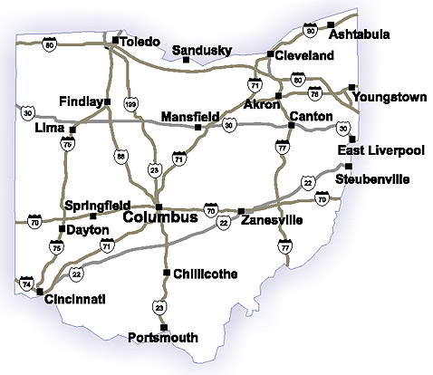 Map Of Ohio Roads And Interstates - Grayce Gerhardine