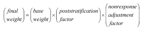 Graphic showing the formula for calculating the final weight for each responding agency.