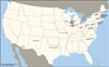U.S. map showing the counties reporting increases in heroin-related overdoses during 2008 to 2009.