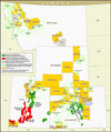 Map showing outdoor cannabis cultivation in National Forests in the Rocky Mountain HIDTA.