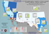 (U) Map showing the methamphetamine cumulative seizure amounts along the Southwest Border for January through March 2010.
