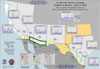 (U) Map showing the heroin seizure amounts along the Southwest Border for March 2010.
