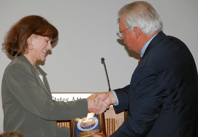 Asssitant U.S. Attorney Kate Mahoney receives Outstanding Prosecutor award