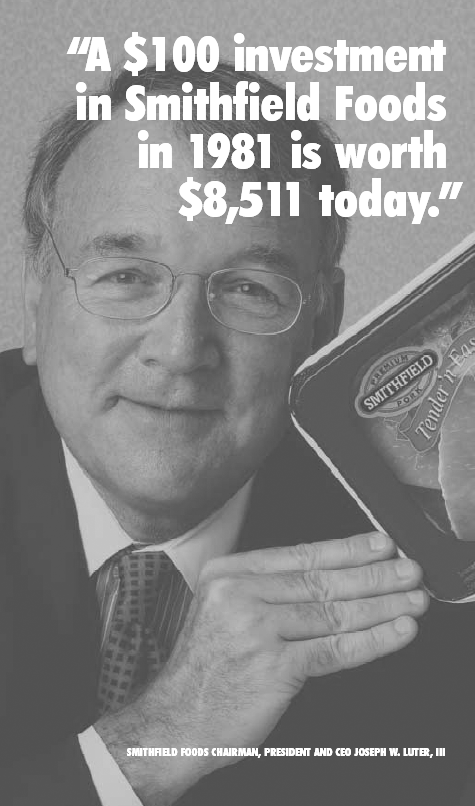 Photo of Smithfield Foods Chairman, President and CEO Joseph W. Luter, III