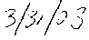 Hand-written date of 3/31/03