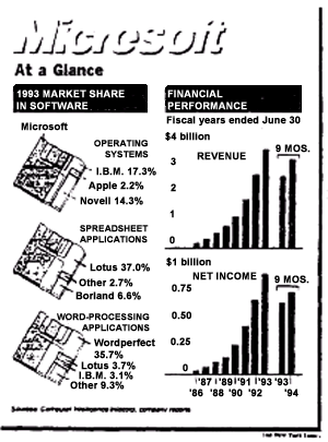  1993 Market Share in Software and Financial Performance