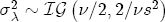 \sigma _\lambda ^2  \sim IG\left( {v/2,2/vs^2 } \right)