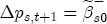 Delta p_{s,t + 1} = \widetilde\beta _{s0}^ -