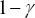 \[ 1 - \gamma \]