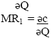 $MR1 = \partial c/\partial Q$