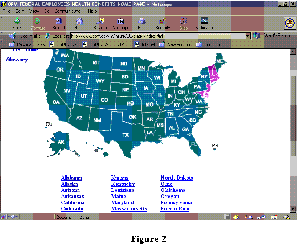OPM Image Map of US