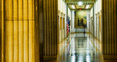 photo of hallway in RFK Main Justice Building