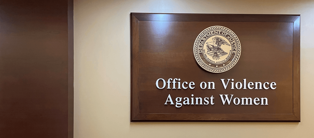 Photo of Office on Violence Against Women sign