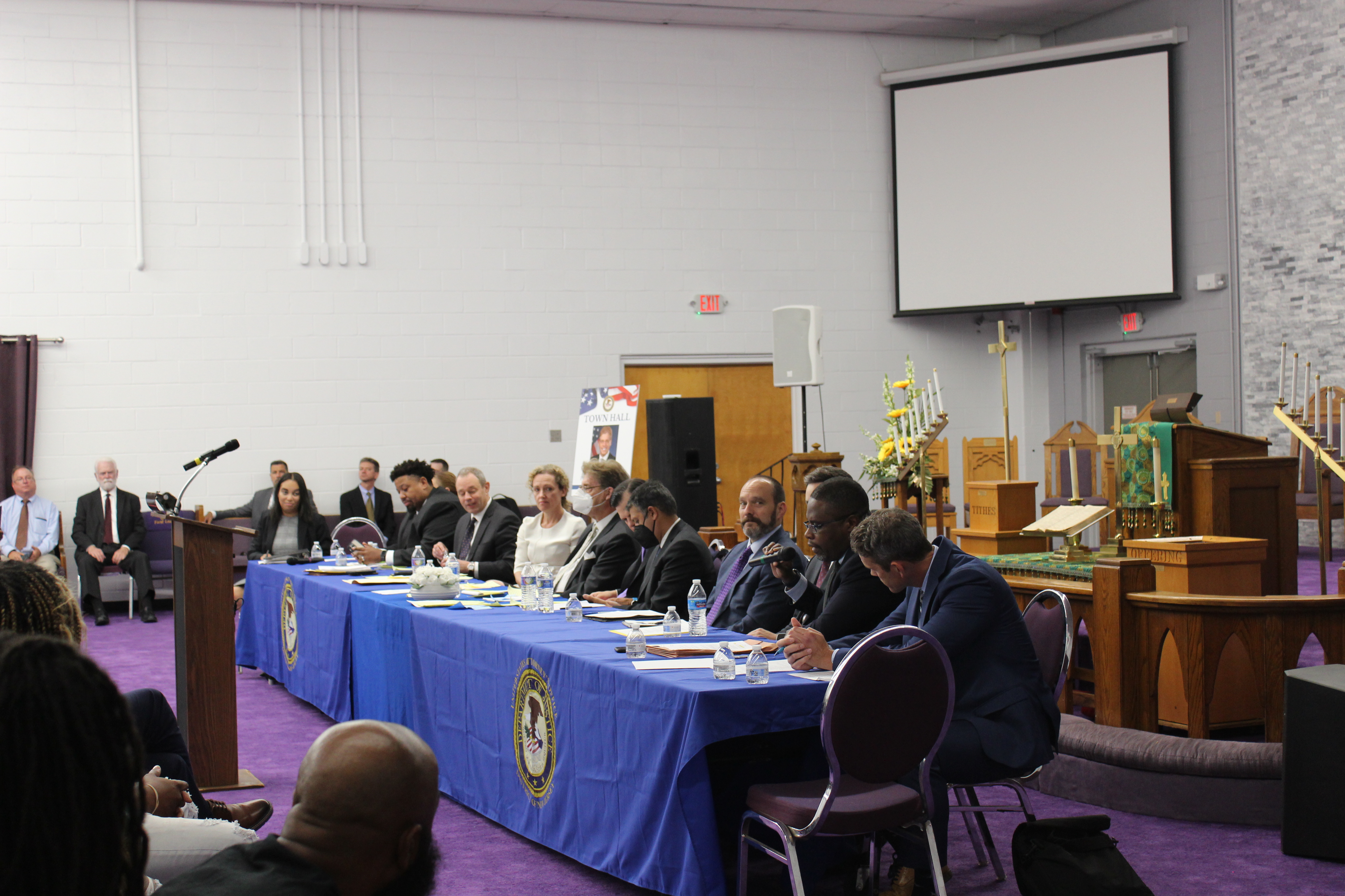 U.S. Attorney Sellinger and various Assistant U.S. Attorneys spoke with citizens at a public town hall in Trenton.