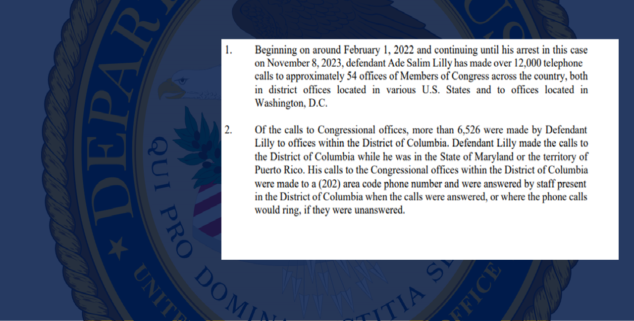 Threatening Call to Congressional Staffer