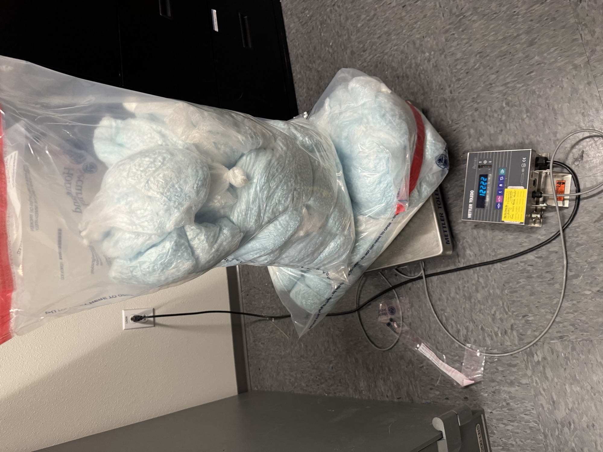 Fentanyl pills on a scale
