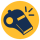 Icon Blue on Yellow - Whistleblower